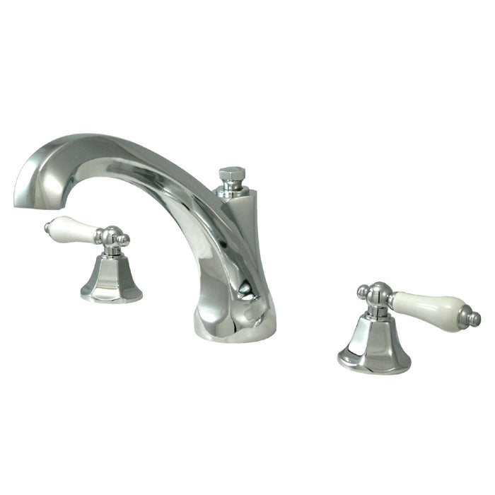 Kingston Tulare KS4321PL - Metropolitan Two-Handle 3-Hole Deck Mount Roman Tub Faucet, Polished Chrome