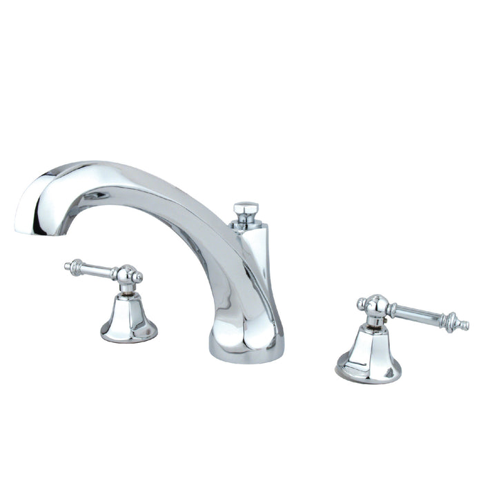 Kingston Heirloom KS4321TL - Metropolitan Two-Handle 3-Hole Deck Mount Roman Tub Faucet, Polished Chrome