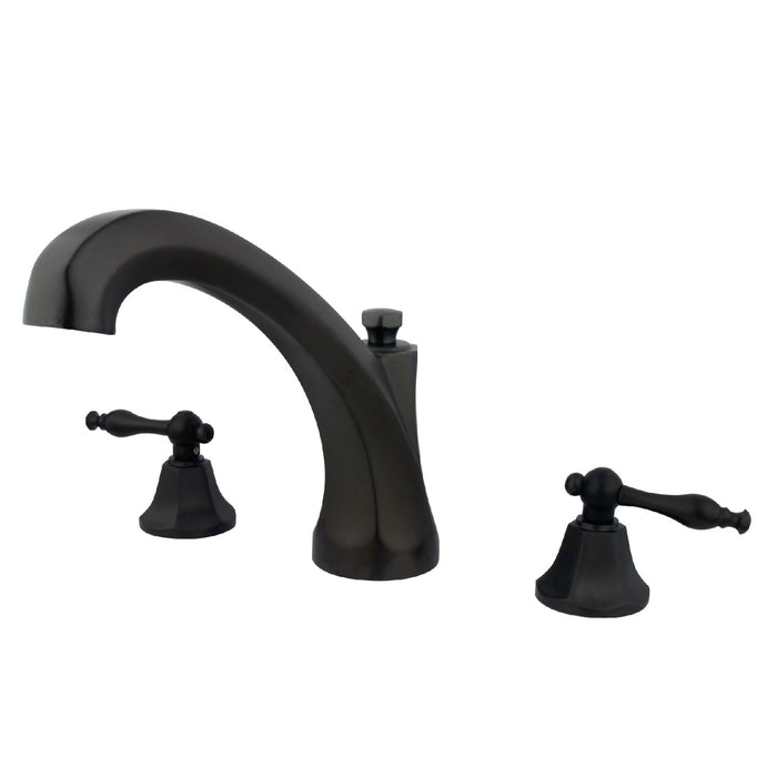 Kingston Heirloom KS4325NL - Metropolitan Two-Handle 3-Hole Deck Mount Roman Tub Faucet, Oil Rubbed Bronze