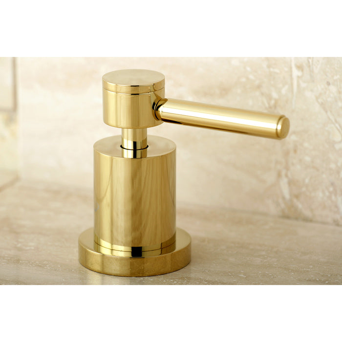 Kingston Tulare KS4362DL - Concord Two-Handle 3-Hole Deck Mount Roman Tub Faucet, Polished Brass
