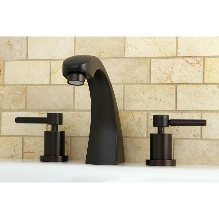 Kingston Tulare KS4365DL - Concord Two-Handle 3-Hole Deck Mount Roman Tub Faucet, Oil Rubbed Bronze