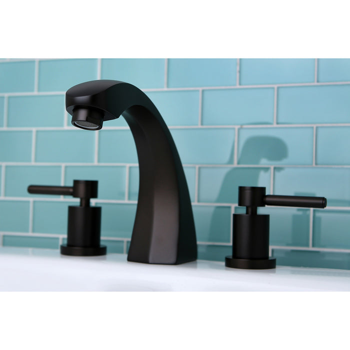 Kingston Tulare KS4365DL - Concord Two-Handle 3-Hole Deck Mount Roman Tub Faucet, Oil Rubbed Bronze