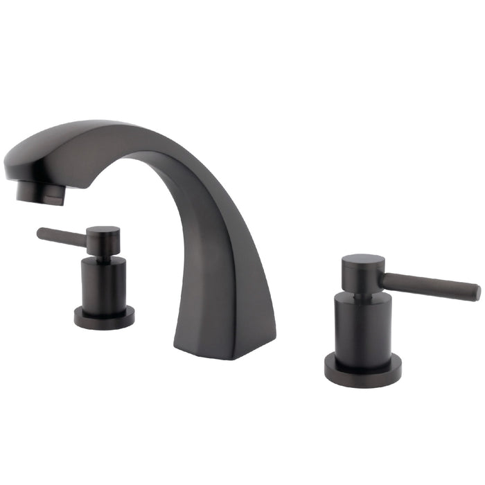 Kingston Tulare KS4365DL - Concord Two-Handle 3-Hole Deck Mount Roman Tub Faucet, Oil Rubbed Bronze