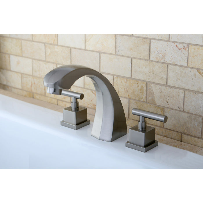 Kingston Sona KS4368CQL - Concord Two-Handle 3-Hole Deck Mount Roman Tub Faucet, Brushed Nickel