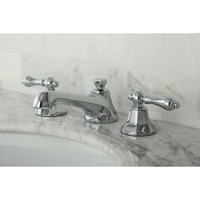 Metropolitan KS4461AL Two-Handle 3-Hole Deck Mount Widespread Bathroom Faucet with Brass Pop-Up, Polished Chrome