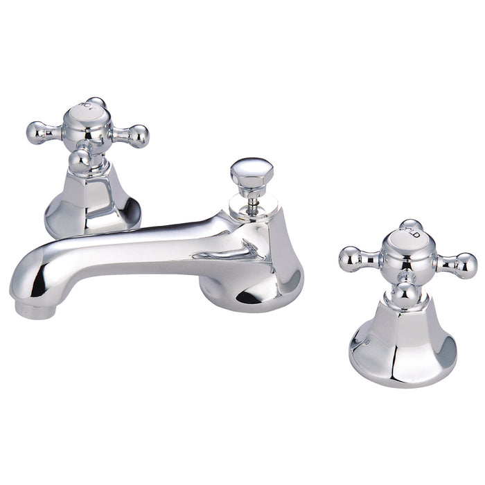 Metropolitan KS4461BX Two-Handle 3-Hole Deck Mount Widespread Bathroom Faucet with Brass Pop-Up, Polished Chrome