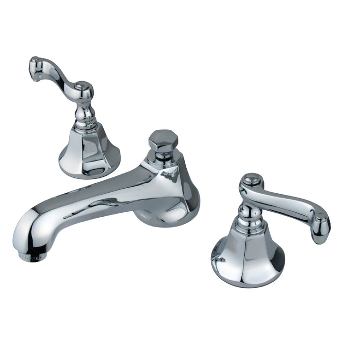 Royale KS4461FL Two-Handle 3-Hole Deck Mount Widespread Bathroom Faucet with Brass Pop-Up, Polished Chrome