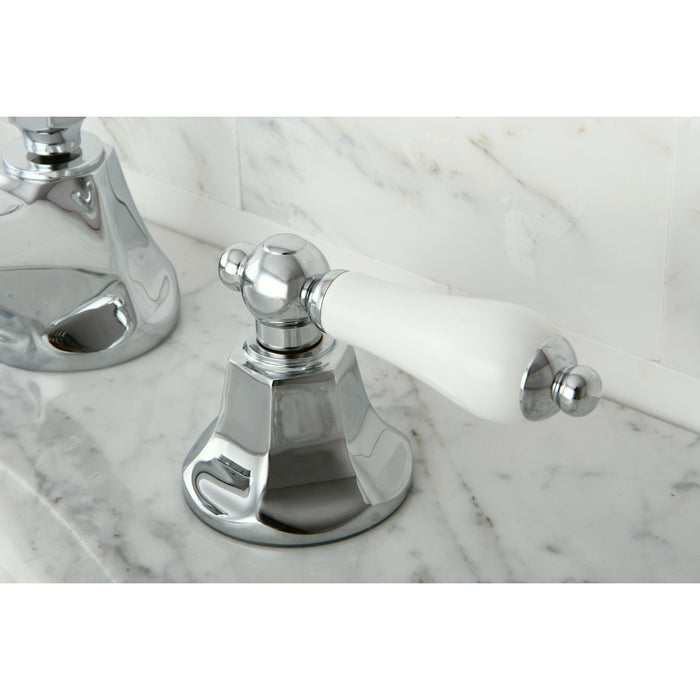Metropolitan KS4461PL Two-Handle 3-Hole Deck Mount Widespread Bathroom Faucet with Brass Pop-Up, Polished Chrome