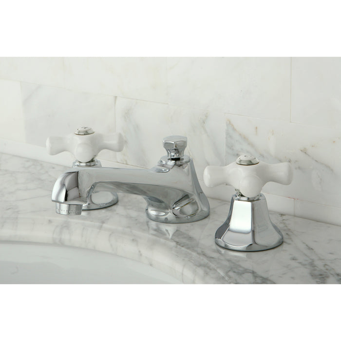 Metropolitan KS4461PX Two-Handle 3-Hole Deck Mount Widespread Bathroom Faucet with Brass Pop-Up, Polished Chrome