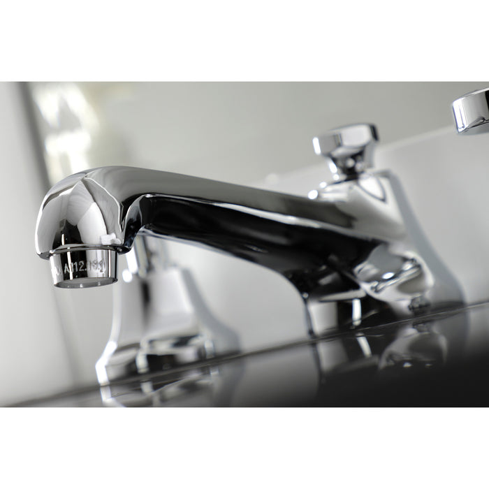 Belknap KS4461RX Two-Handle 3-Hole Deck Mount Widespread Bathroom Faucet with Brass Pop-Up, Polished Chrome