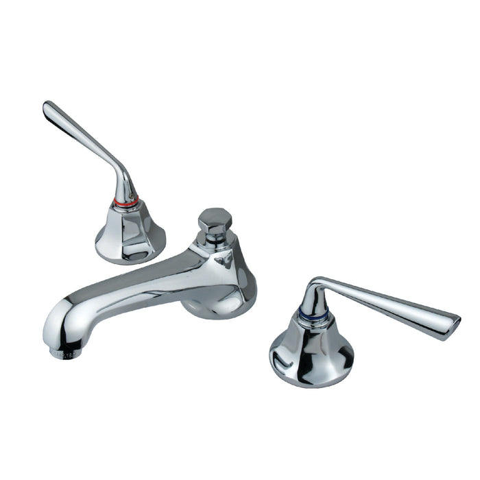 Silver Sage KS4461ZL Two-Handle 3-Hole Deck Mount Widespread Bathroom Faucet with Brass Pop-Up, Polished Chrome