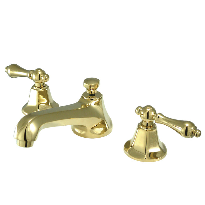 Metropolitan KS4462AL Two-Handle 3-Hole Deck Mount Widespread Bathroom Faucet with Brass Pop-Up, Polished Brass