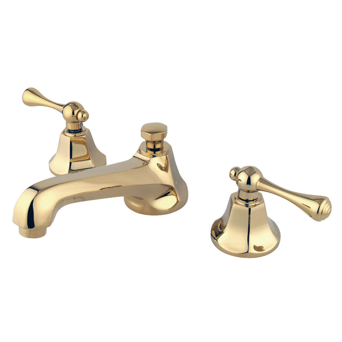 Metropolitan KS4462BL Two-Handle 3-Hole Deck Mount Widespread Bathroom Faucet with Brass Pop-Up, Polished Brass