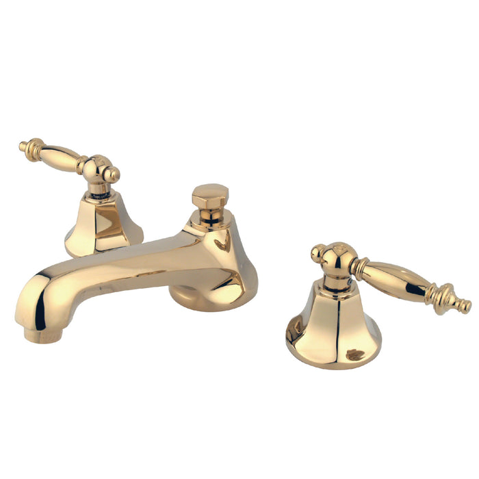 Metropolitan KS4462TL Two-Handle 3-Hole Deck Mount Widespread Bathroom Faucet with Brass Pop-Up, Polished Brass
