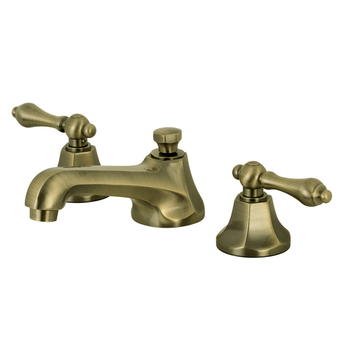 Metropolitan KS4463AL Two-Handle 3-Hole Deck Mount Widespread Bathroom Faucet with Brass Pop-Up, Antique Brass
