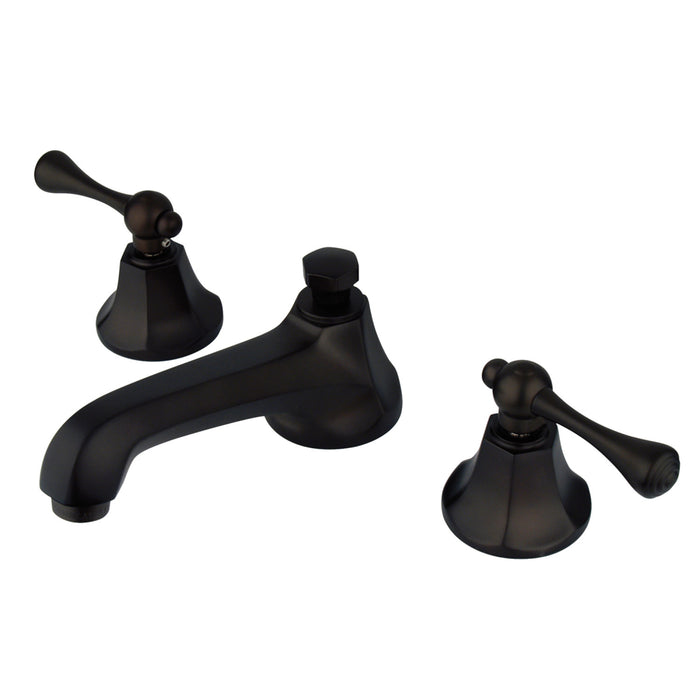 Metropolitan KS4465BL Two-Handle 3-Hole Deck Mount Widespread Bathroom Faucet with Brass Pop-Up, Oil Rubbed Bronze