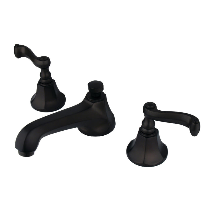 Royale KS4465FL Two-Handle 3-Hole Deck Mount Widespread Bathroom Faucet with Brass Pop-Up, Oil Rubbed Bronze