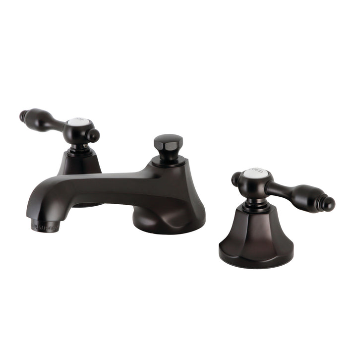 Tudor KS4465TAL Two-Handle 3-Hole Deck Mount Widespread Bathroom Faucet with Brass Pop-Up, Oil Rubbed Bronze