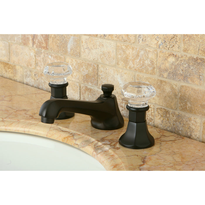 Kingston Tulare KS4465WCL - Celebrity Two-Handle 3-Hole Deck Mount Widespread Bathroom Faucet with Brass Pop-Up, Oil Rubbed Bronze
