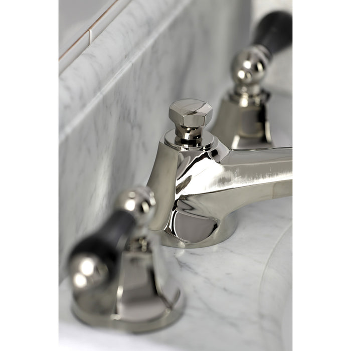Duchess KS4466PKL Two-Handle 3-Hole Deck Mount Widespread Bathroom Faucet with Brass Pop-Up, Polished Nickel