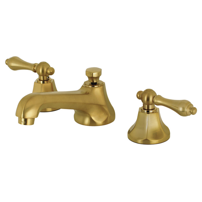Metropolitan KS4467AL Two-Handle 3-Hole Deck Mount Widespread Bathroom Faucet with Brass Pop-Up, Brushed Brass