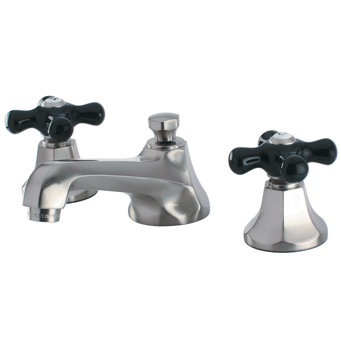 Duchess KS4468PKX Two-Handle 3-Hole Deck Mount Widespread Bathroom Faucet with Brass Pop-Up, Brushed Nickel