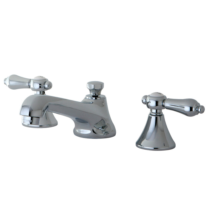 KS4471BAL Two-Handle 3-Hole Deck Mount Widespread Bathroom Faucet with Brass Pop-Up, Polished Chrome