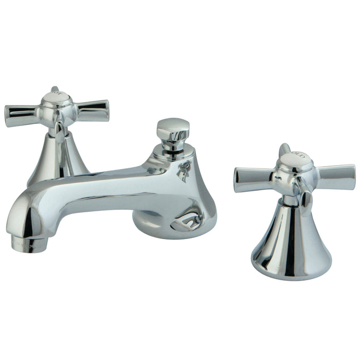 Millennium KS4471ZX Two-Handle 3-Hole Deck Mount Widespread Bathroom Faucet with Brass Pop-Up, Polished Chrome
