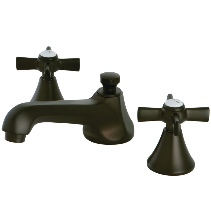 Kingston Tulare KS4475ZX - Millennium Two-Handle 3-Hole Deck Mount Widespread Bathroom Faucet with Brass Pop-Up, Oil Rubbed Bronze