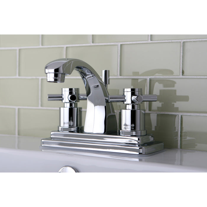 Concord KS4641DX Two-Handle 3-Hole Deck Mount 4" Centerset Bathroom Faucet with Brass Pop-Up, Polished Chrome