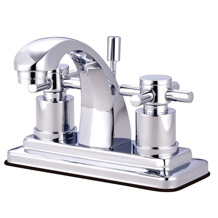 Kingston Sona KS4641DX - Concord Double-Handle 3-Hole Deck Mount 4-Inch Centerset Bathroom Faucet with Brass Pop-Up, Polished Chrome