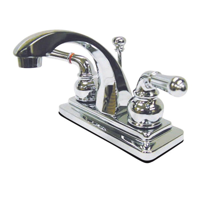 Naples KS4641NML Two-Handle 3-Hole Deck Mount 4" Centerset Bathroom Faucet with Brass Pop-Up, Polished Chrome