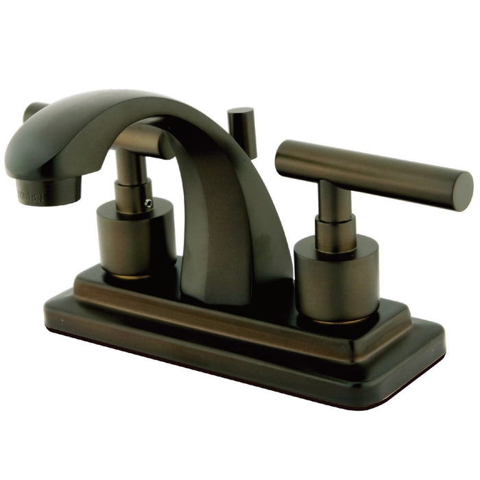 Manhattan KS4645CML Two-Handle 3-Hole Deck Mount 4" Centerset Bathroom Faucet with Brass Pop-Up, Oil Rubbed Bronze