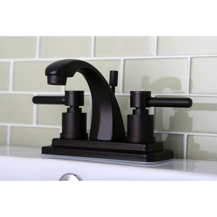 Concord KS4645DL Two-Handle 3-Hole Deck Mount 4" Centerset Bathroom Faucet with Brass Pop-Up, Oil Rubbed Bronze