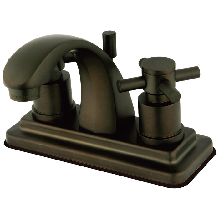 Concord KS4645DX Two-Handle 3-Hole Deck Mount 4" Centerset Bathroom Faucet with Brass Pop-Up, Oil Rubbed Bronze