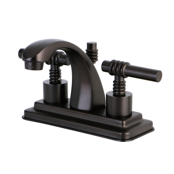 Milano KS4645ML Two-Handle 3-Hole Deck Mount 4" Centerset Bathroom Faucet with Brass Pop-Up, Oil Rubbed Bronze