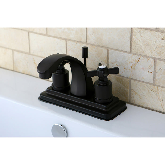 Millennium KS4645ZX Two-Handle 3-Hole Deck Mount 4" Centerset Bathroom Faucet with Brass Pop-Up, Oil Rubbed Bronze