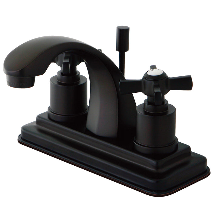 Millennium KS4645ZX Two-Handle 3-Hole Deck Mount 4" Centerset Bathroom Faucet with Brass Pop-Up, Oil Rubbed Bronze