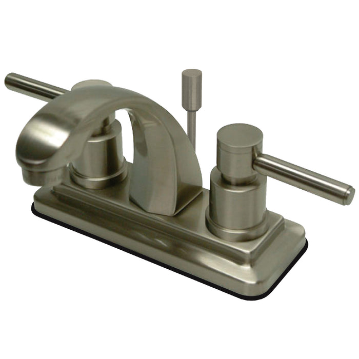 Concord KS4648DL Two-Handle 3-Hole Deck Mount 4" Centerset Bathroom Faucet with Brass Pop-Up, Brushed Nickel