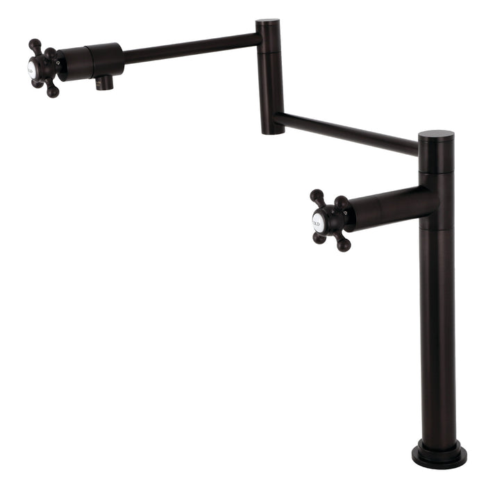 Metropolitan KS4705BX Two-Handle 1-Hole Deck Mount Pot Filler Faucet, Oil Rubbed Bronze