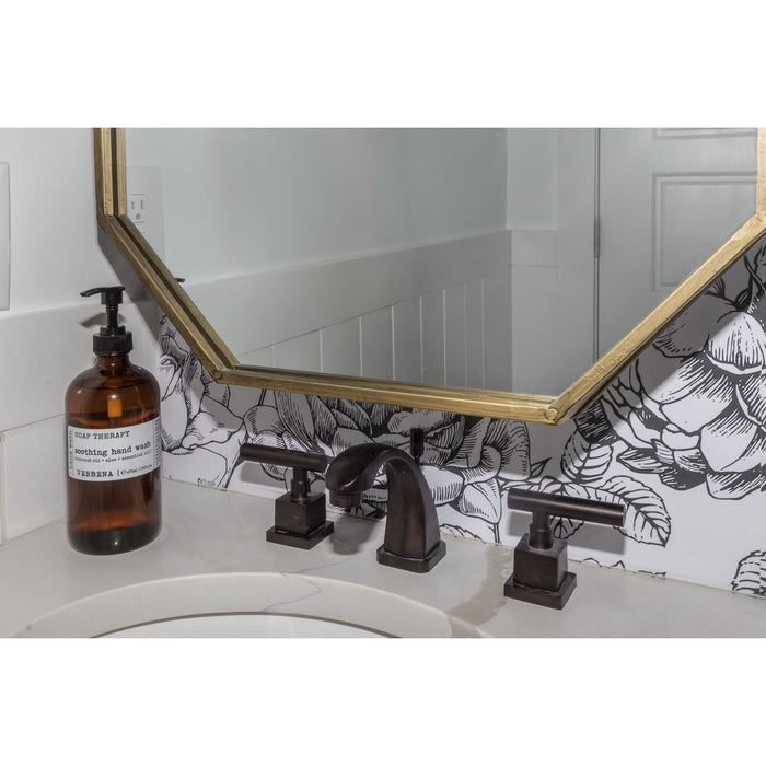 Claremont KS4945CQL Two-Handle 3-Hole Deck Mount Widespread Bathroom Faucet with Brass Pop-Up, Oil Rubbed Bronze