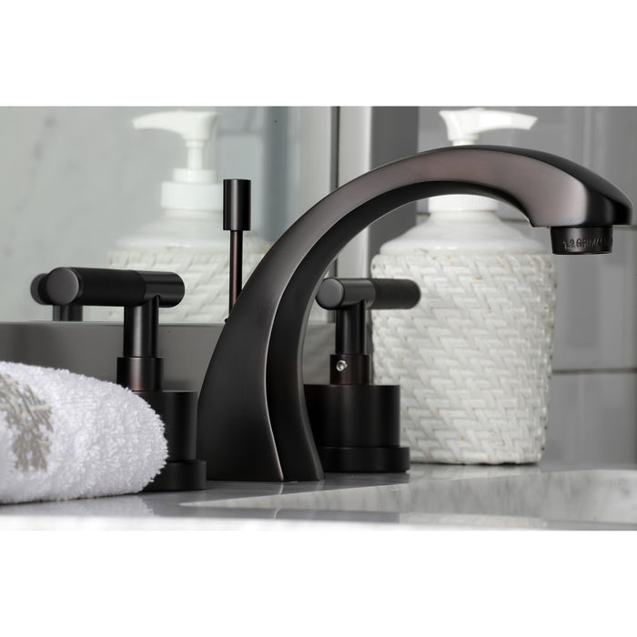 Kaiser KS4985CKL Two-Handle Deck Mount Widespread Bathroom Faucet with Brass Pop-Up, Oil Rubbed Bronze