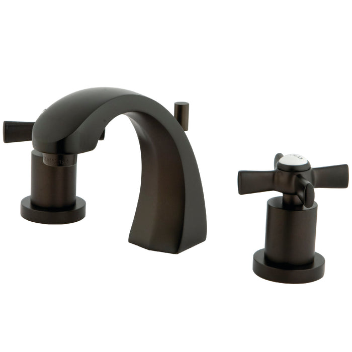 Millennium KS4985ZX Two-Handle 3-Hole Deck Mount Widespread Bathroom Faucet with Brass Pop-Up, Oil Rubbed Bronze