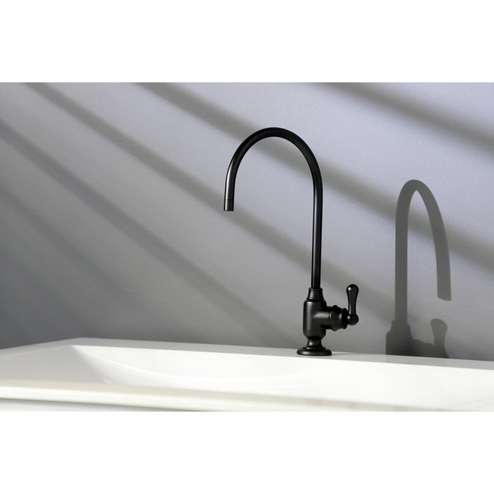 Royale KS5190AL Single-Handle 1-Hole Deck Mount Water Filtration Faucet, Matte Black
