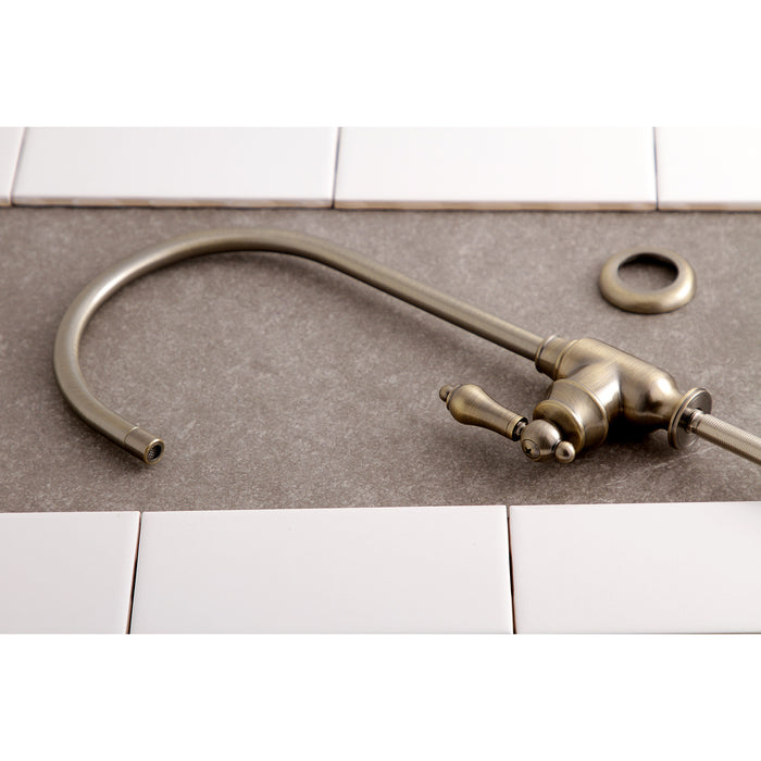 Heirloom KS5193BAL Single-Handle 1-Hole Deck Mount Water Filtration Faucet, Antique Brass