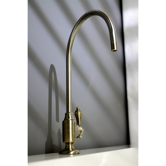 Heirloom KS5193BAL Single-Handle 1-Hole Deck Mount Water Filtration Faucet, Antique Brass