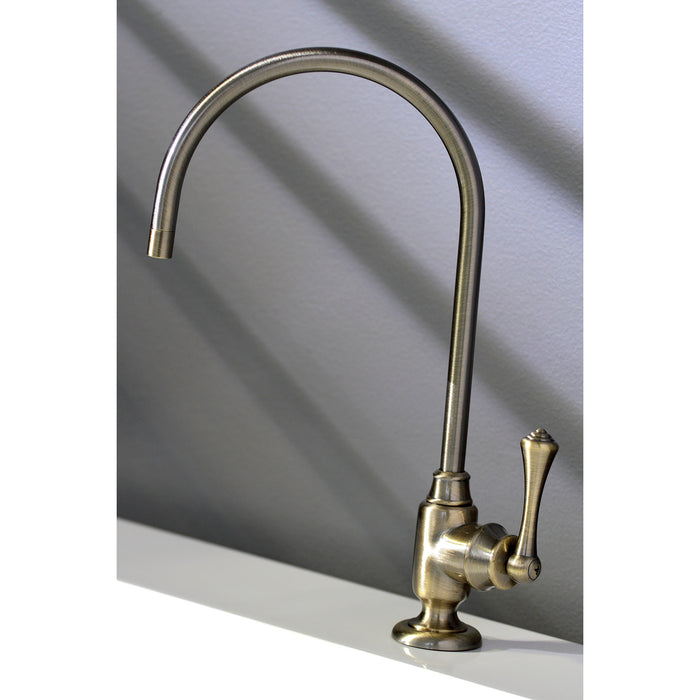 Vintage KS5193BL Single-Handle 1-Hole Deck Mount Water Filtration Faucet, Antique Brass