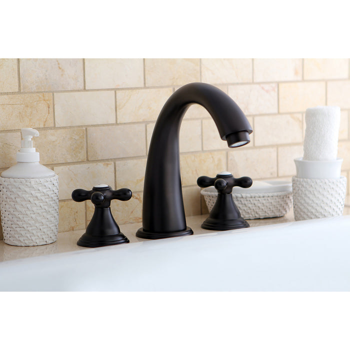 Kingston Tulare KS5365AX - Vintage Two-Handle 3-Hole Deck Mount Roman Tub Faucet, Oil Rubbed Bronze