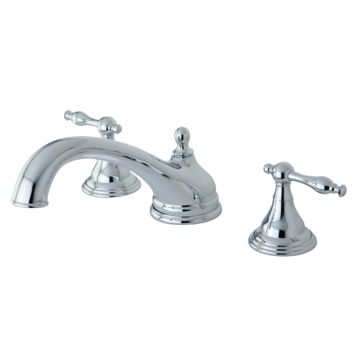 Kingston Tulare KS5531NL - Naples Two-Handle 3-Hole Deck Mount Roman Tub Faucet, Polished Chrome