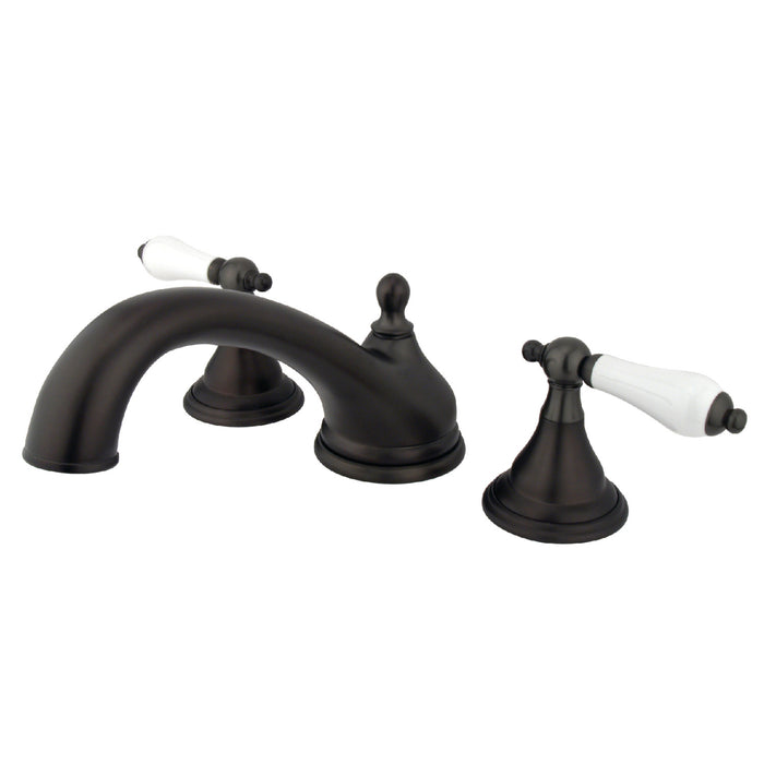 Kingston Heirloom KS5535PL - Vintage Two-Handle 3-Hole Deck Mount Roman Tub Faucet, Oil Rubbed Bronze